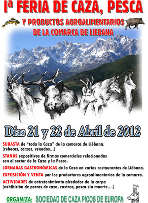 Cartel de la I Feria de Caza y Pesca de la comarca lebaniega